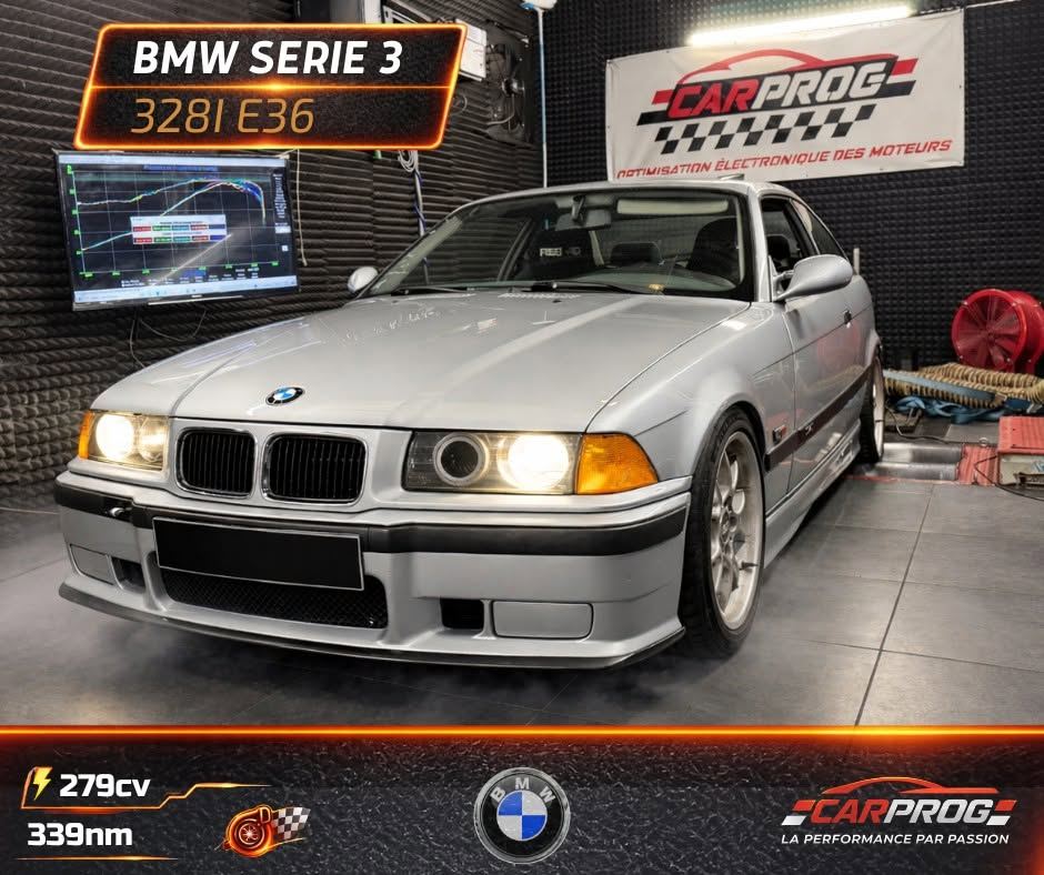 BMW 328i E36 sur le banc CARPROG
